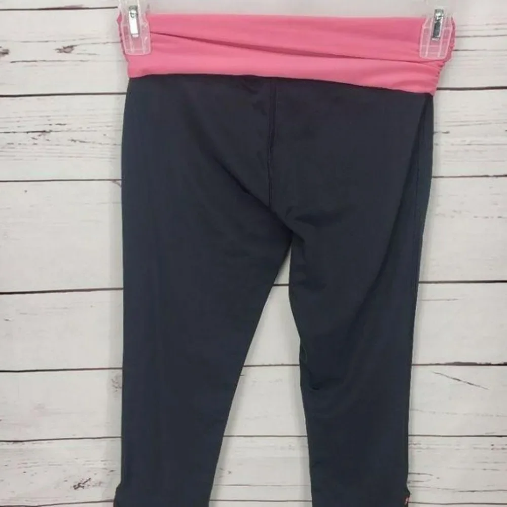 Under Armour Youth Medium Black Pink‎ Trim Yoga Pants